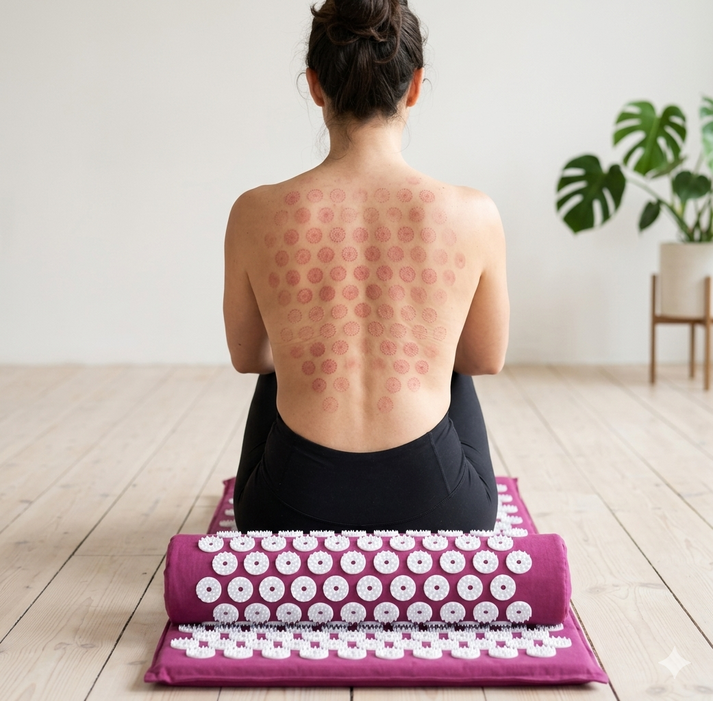 Acupressure Mat and Pillow for Intense Toxin Removal and Body Therapy