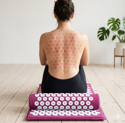 Acupressure Mat and Pillow for Intense Toxin Removal and Body Therapy