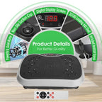High Frequency Vibration Plate Exercise Machine With Resistant Bands & Remote Control Weight Loss & Fat Burning