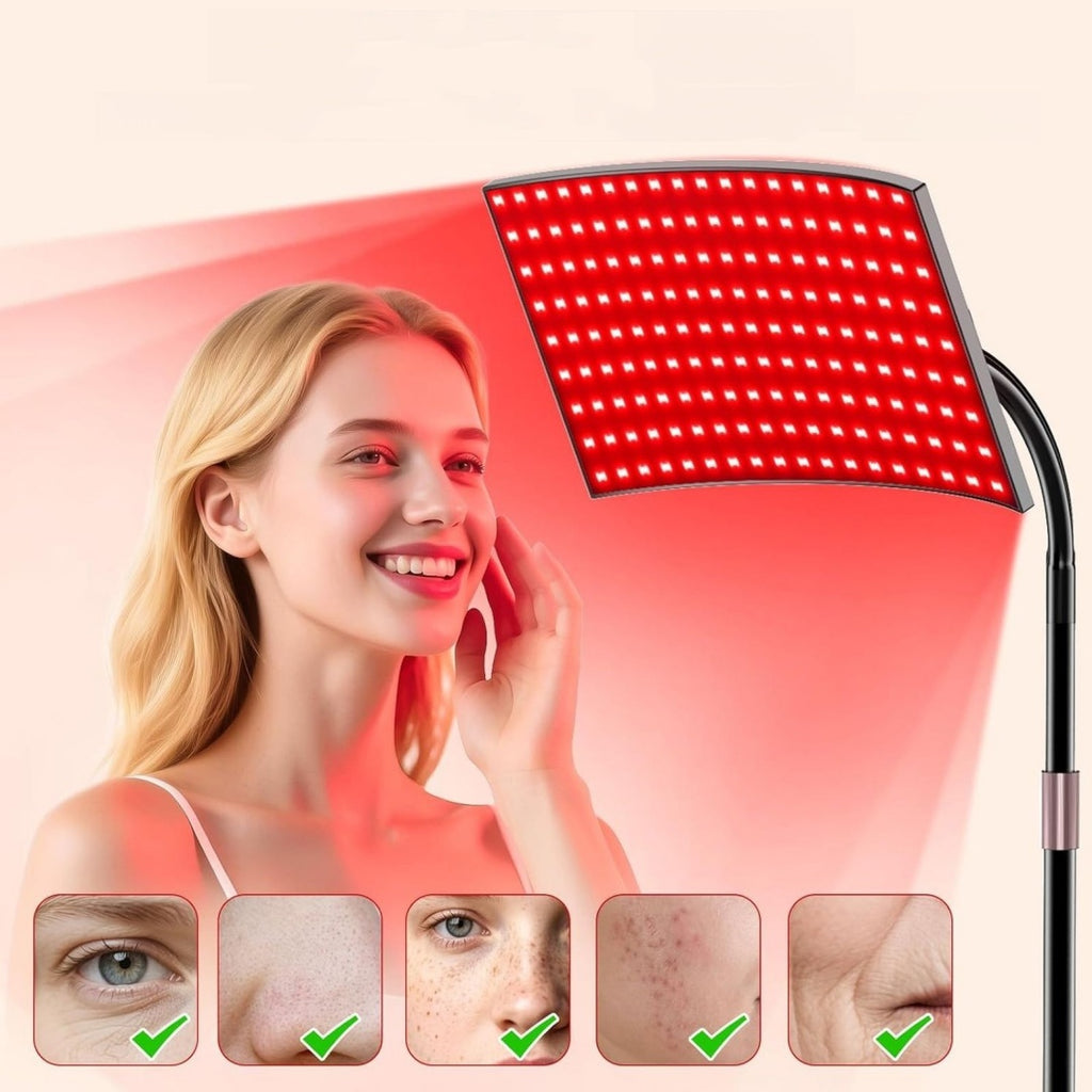 Rotatable Floor-Standing Red Light Therapy Panel for Wellness and Beauty