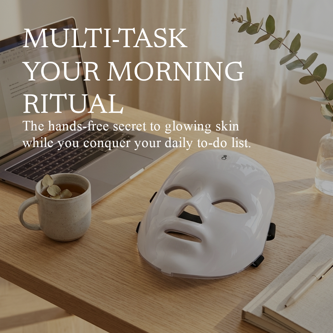 7-colour LED Face Mask Therapy for Acne for Glass Skin, Consistent Hydration and Anti-Aging
