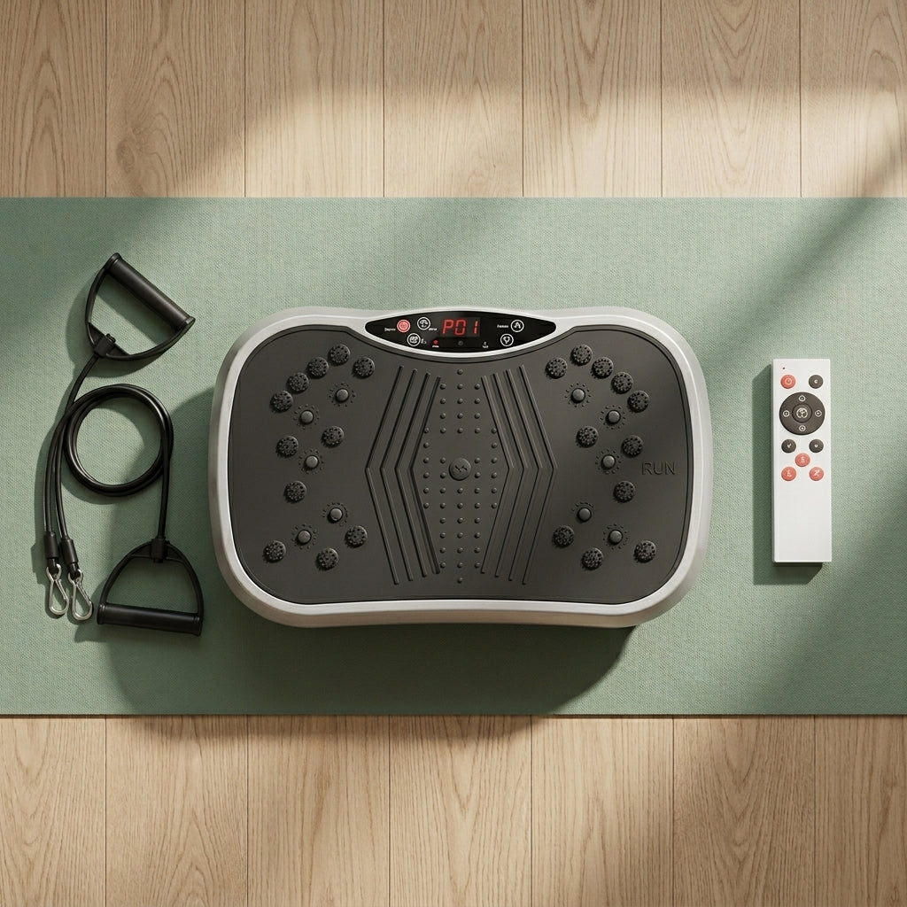 High Frequency Vibration Plate Exercise Machine With Resistant Bands & Remote Control Weight Loss & Fat Burning