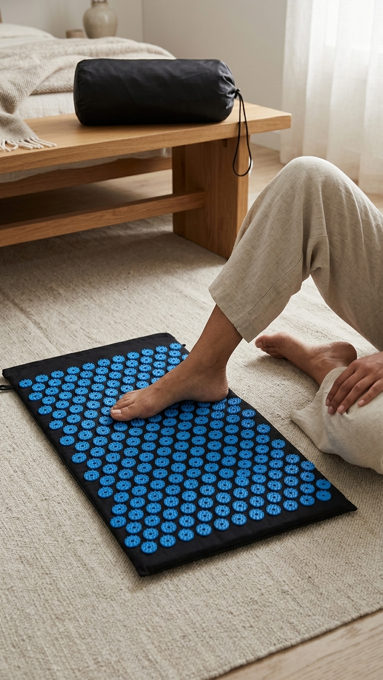 Acupressure Mat and Pillow for Intense Toxin Removal and Body Therapy